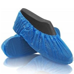 Shoe covers blue plastic 100s