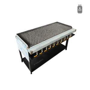 GAS FLAME GRILLER - 10 BURNER (RIBBED)