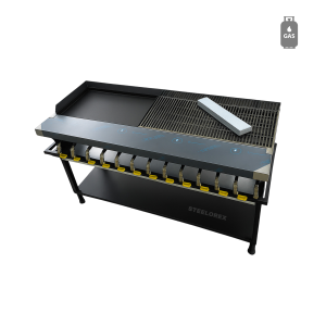 GAS FLAME GRILLER - 12 BURNER (DUAL)