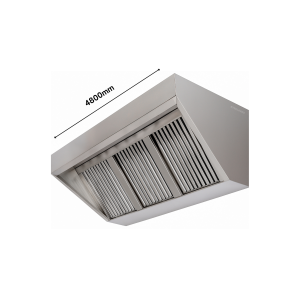 FLAT EXTRACTOR CANOPY (4800MM)