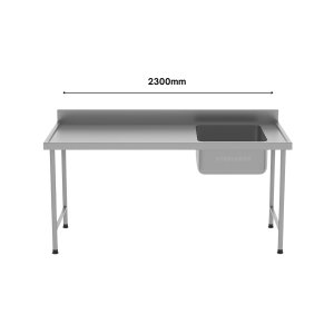 SINGLE BOWL SINK - RIGHT (2300MM)