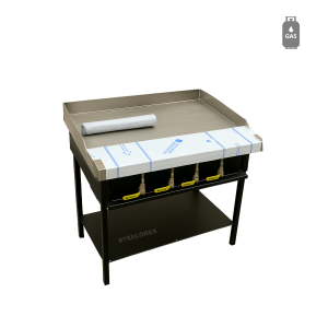 GAS FLAME GRILLER - 4 BURNER (FLAT TOP)