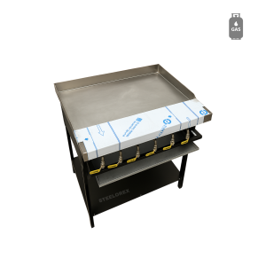 GAS FLAME GRILLER - 6 BURNER (FLAT TOP)