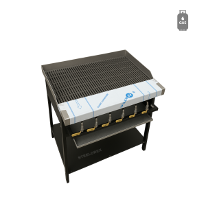 GAS FLAME GRILLER - 6 BURNER (RIBBED)