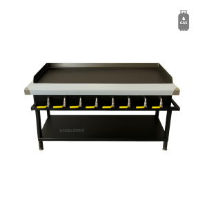 GAS FLAME GRILLER - 8 BURNER (FLAT TOP)