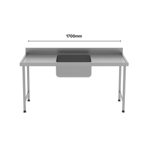 SINGLE BOWL SINK - CENTRE (1700MM)