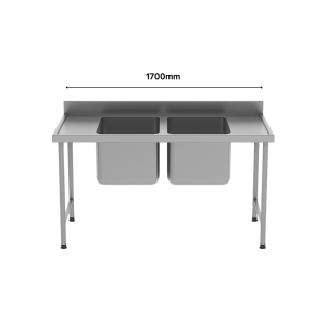 DOUBLE POT SINK - CENTRE (1700MM)