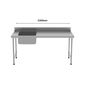 SINGLE BOWL SINK - LEFT (2300MM)