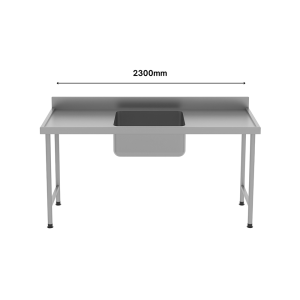 SINGLE BOWL SINK - CENTRE (2300MM)