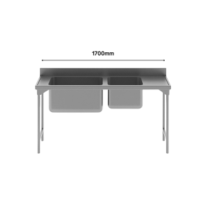 DOUBLE COMBO SINK (1700MM)